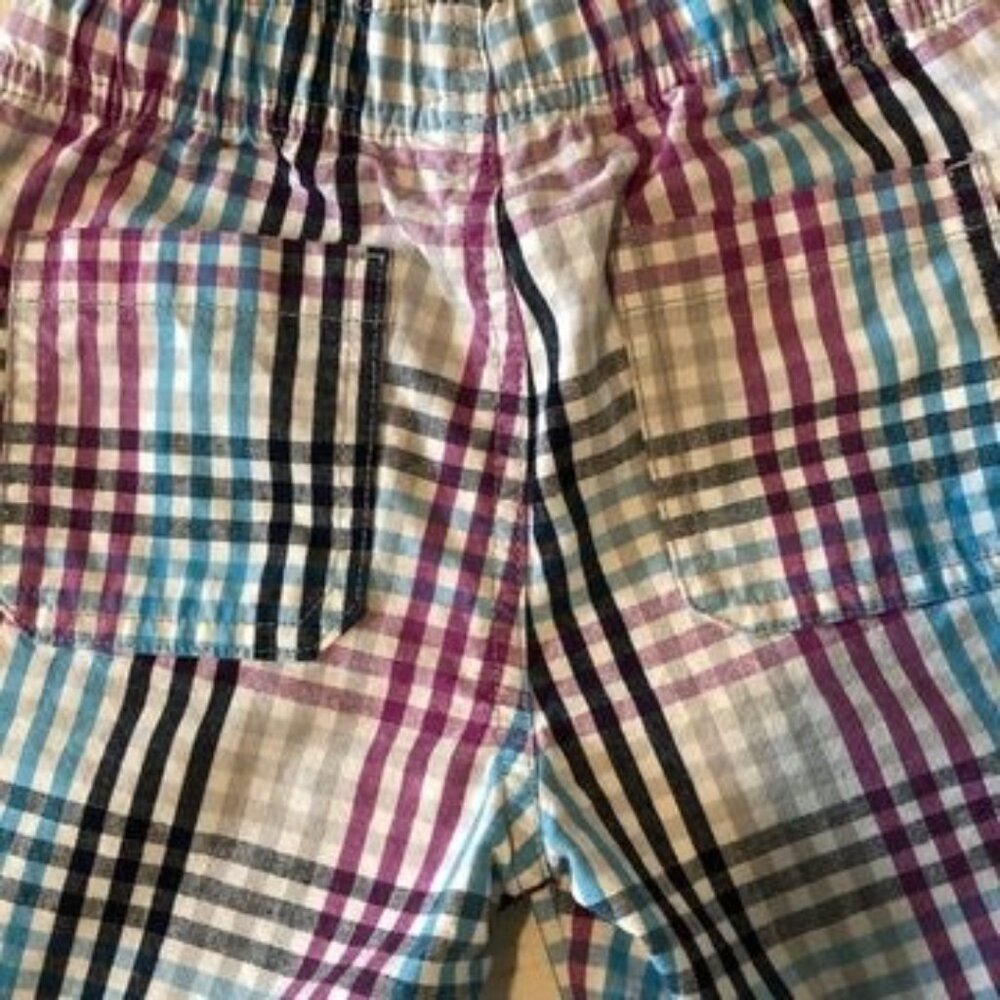 Cat & Jack Boy Shorts Blue Red Plaid Size 3T - Picture 4 of 7